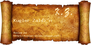 Kugler Zalán névjegykártya