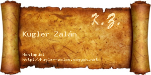 Kugler Zalán névjegykártya